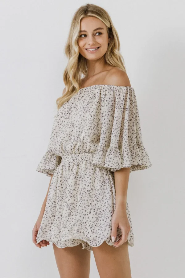 FREE THE ROSES Tops*- Flowy Ditsy Floral Romper