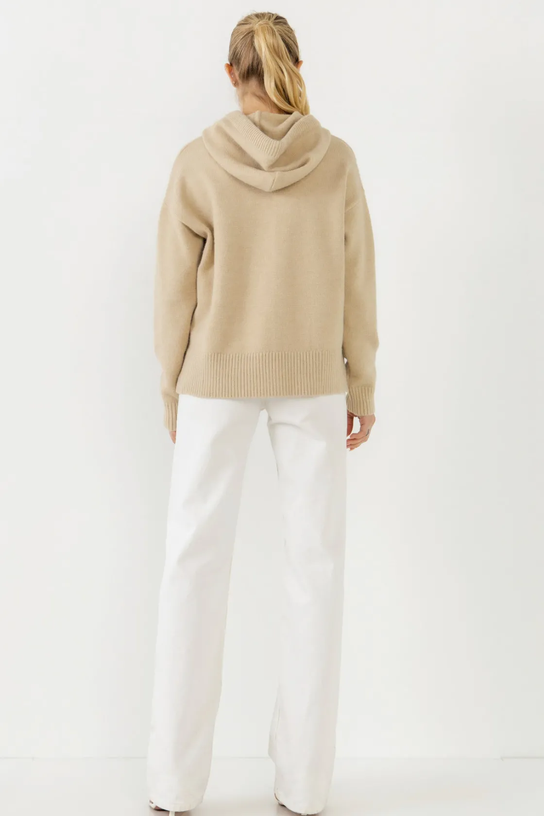 free_the_roses__hoodie_sw_2.webp FREE THE ROSES Sweaters & Knits | Tops*- Hoodie Sweater TAUPE