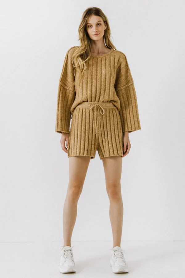FREE THE ROSES Loungewear | Shorts & Skorts*- Knit Shorts TAUPE
