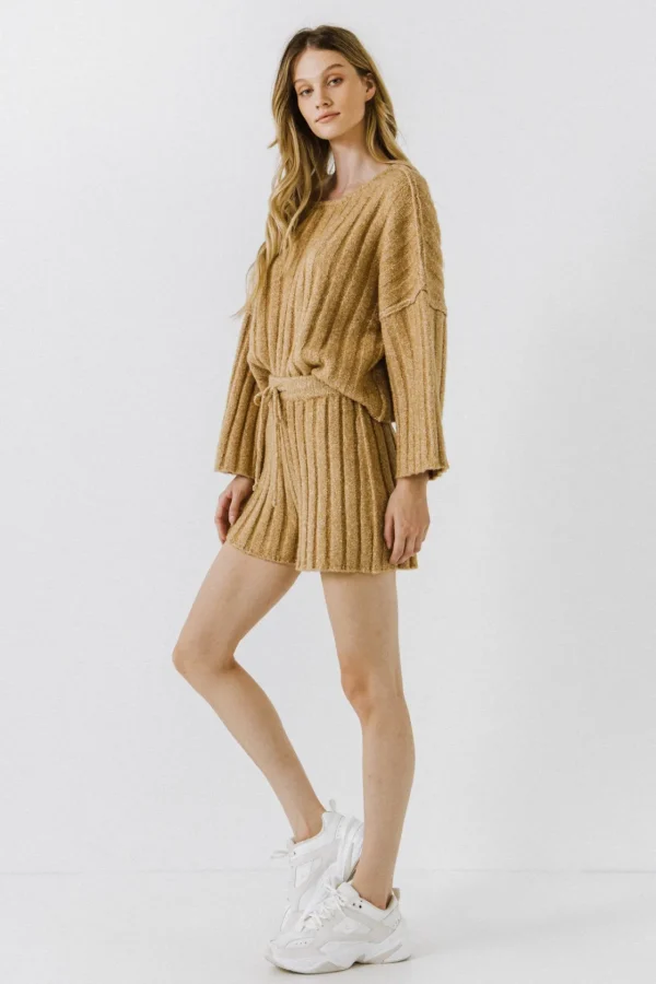 FREE THE ROSES Loungewear | Shorts & Skorts*- Knit Shorts TAUPE