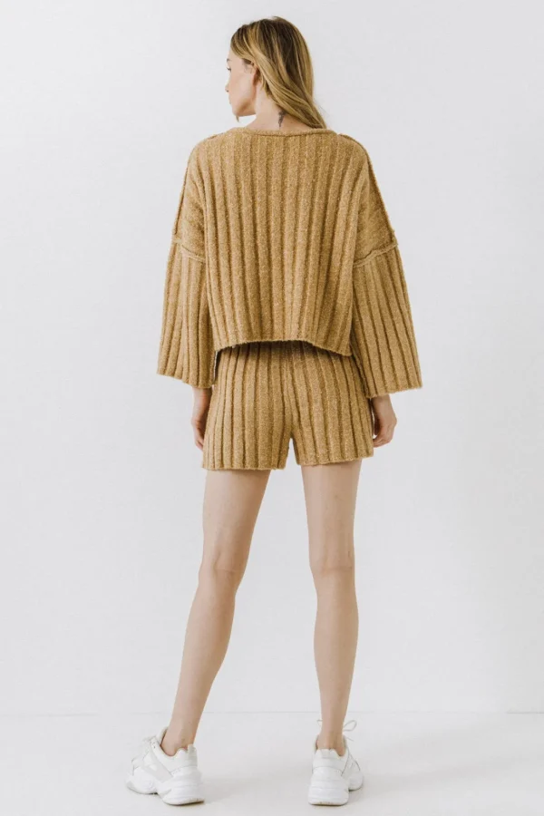FREE THE ROSES Loungewear | Shorts & Skorts*- Knit Shorts TAUPE