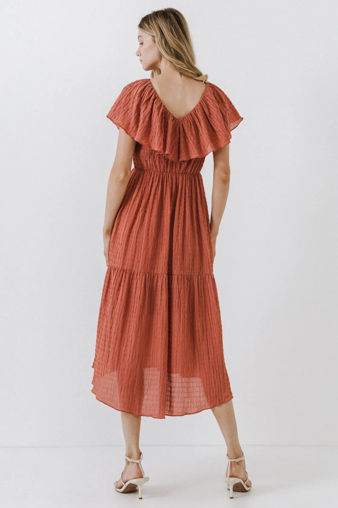 free_the_roses__midi_dres_3.webp FREE THE ROSES Boho Dresses | Tops*- Midi Dress with Ruffle Detail MAUVE