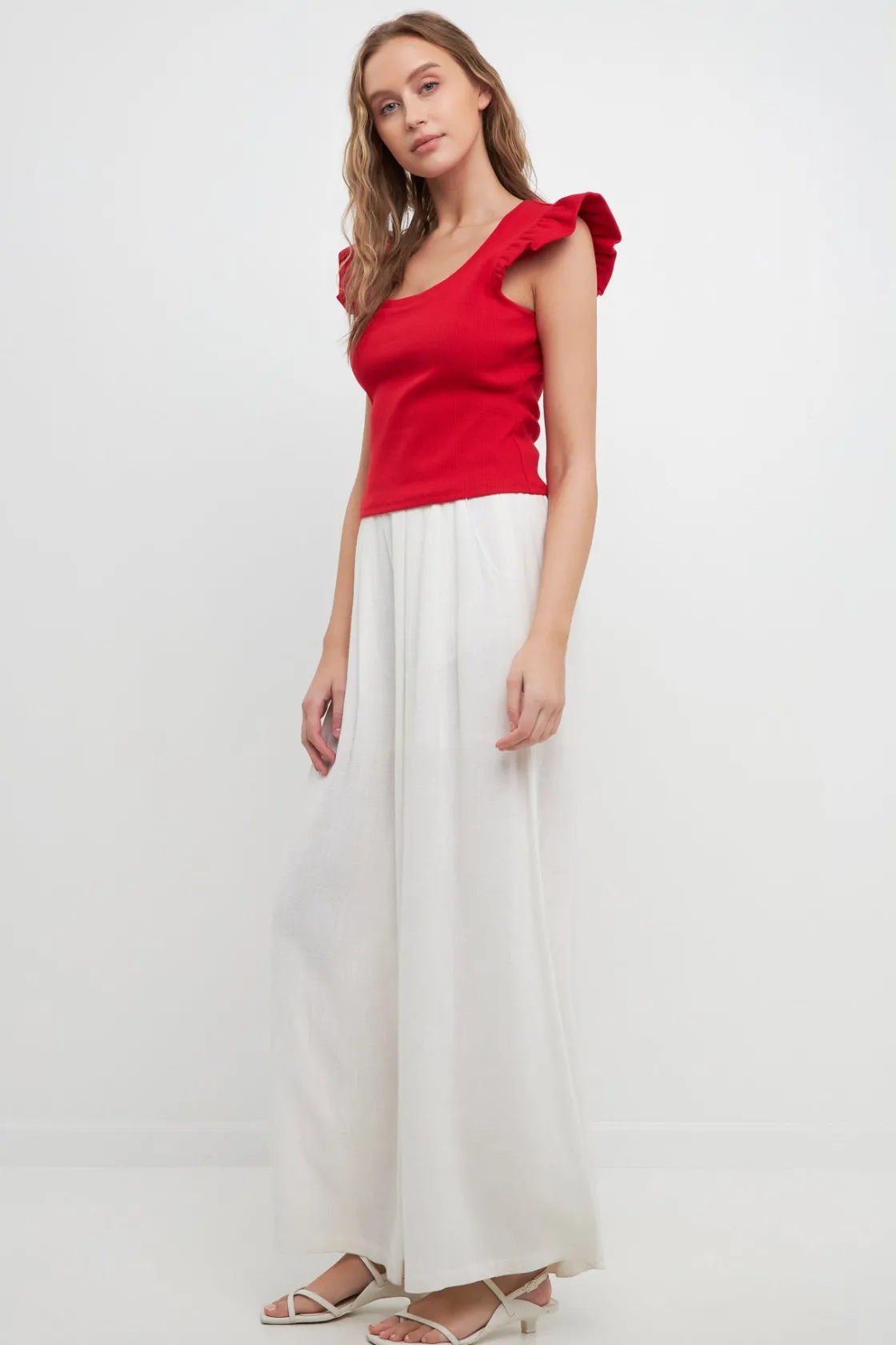 free_the_roses__uneckline_11.webp FREE THE ROSES Sweaters & Knits | Tops*- U-neckline Ribbed Knit Top