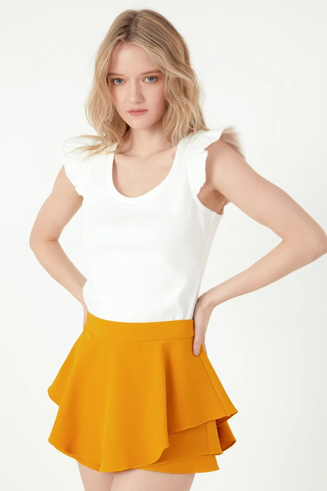 free_the_roses__uneckline_3.webp FREE THE ROSES Sweaters & Knits | Tops*- U-neckline Ribbed Knit Top