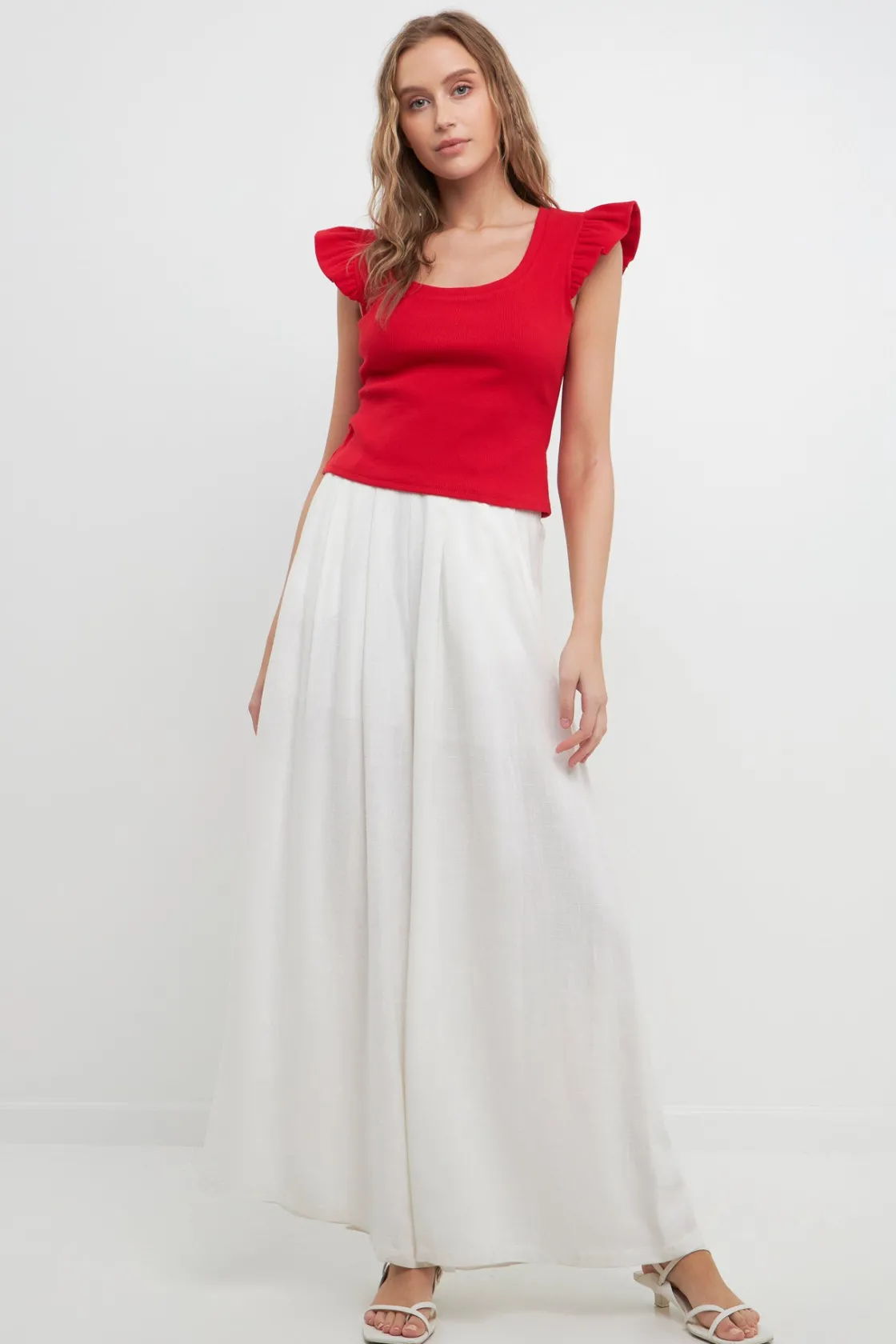 free_the_roses__uneckline_9.webp FREE THE ROSES Sweaters & Knits | Tops*- U-neckline Ribbed Knit Top