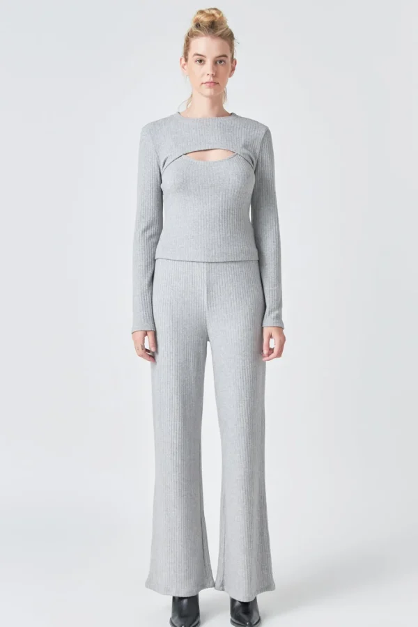 GREY LAB Loungewear | Sweaters & Knits*- 2 Piece Knit Top LIGHTHEATHERGREY