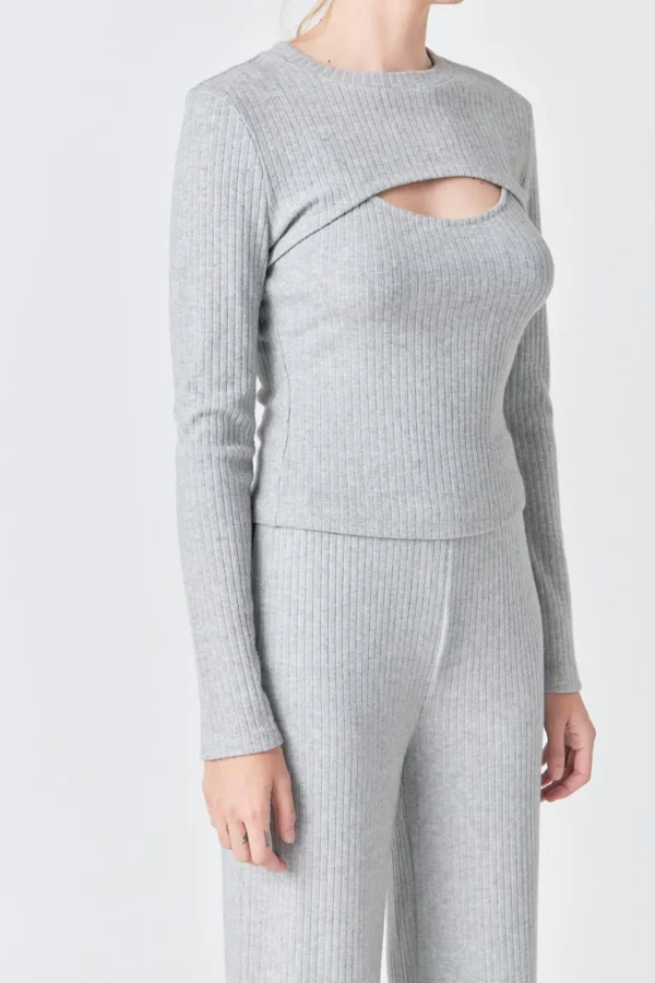 GREY LAB Loungewear | Sweaters & Knits*- 2 Piece Knit Top LIGHTHEATHERGREY