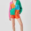 GREY LAB Sweaters & Knits | Tops*- Abstract Colorblock Cardigan MULTI