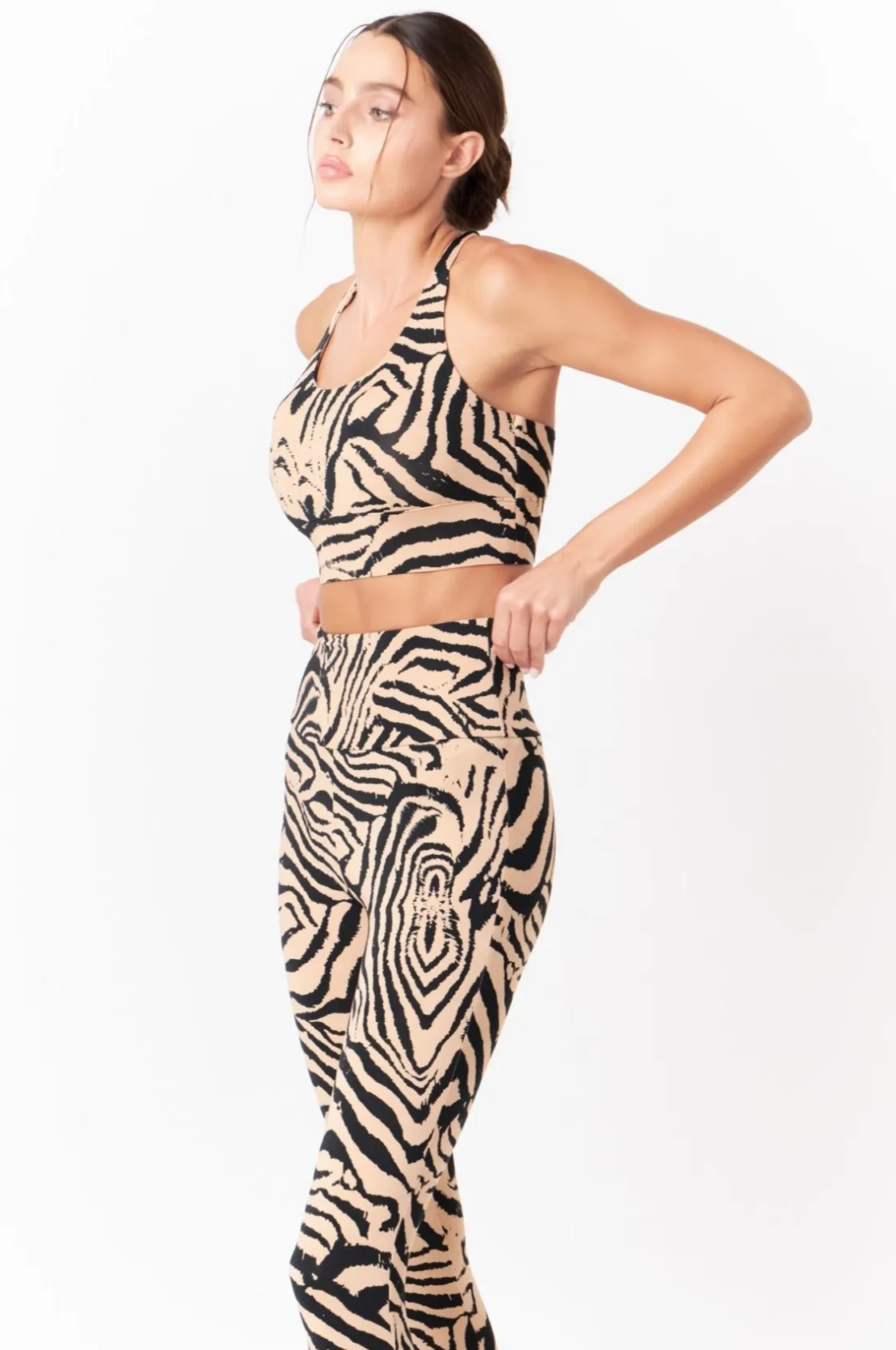 grey_lab__animal_print_le_4.webp GREY LAB Matching Sets | Tops*- Animal Print Leggings BEIGE/BLACK