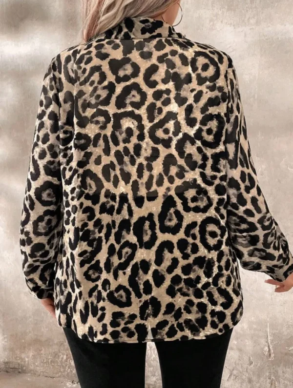 GREY LAB Shirts & Blouses | Tops*- Animal Print Shirt BROWN