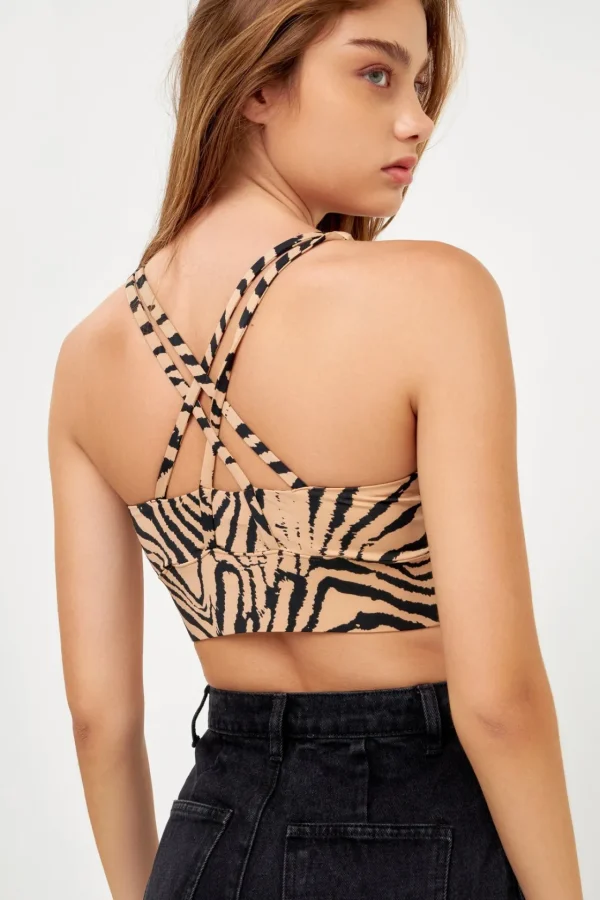 GREY LAB Matching Sets | Tops*- Animal Print Top BEIGE/BLACK