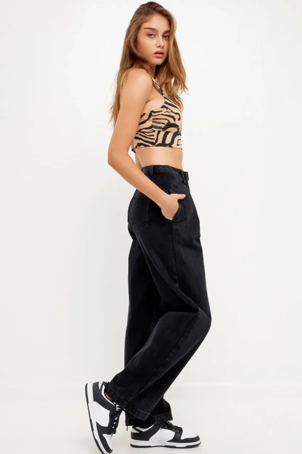 GREY LAB Matching Sets | Tops*- Animal Print Top BEIGE/BLACK