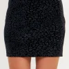 GREY LAB Skirts | Tops*- Animal Print Velvet Skirt BLACK