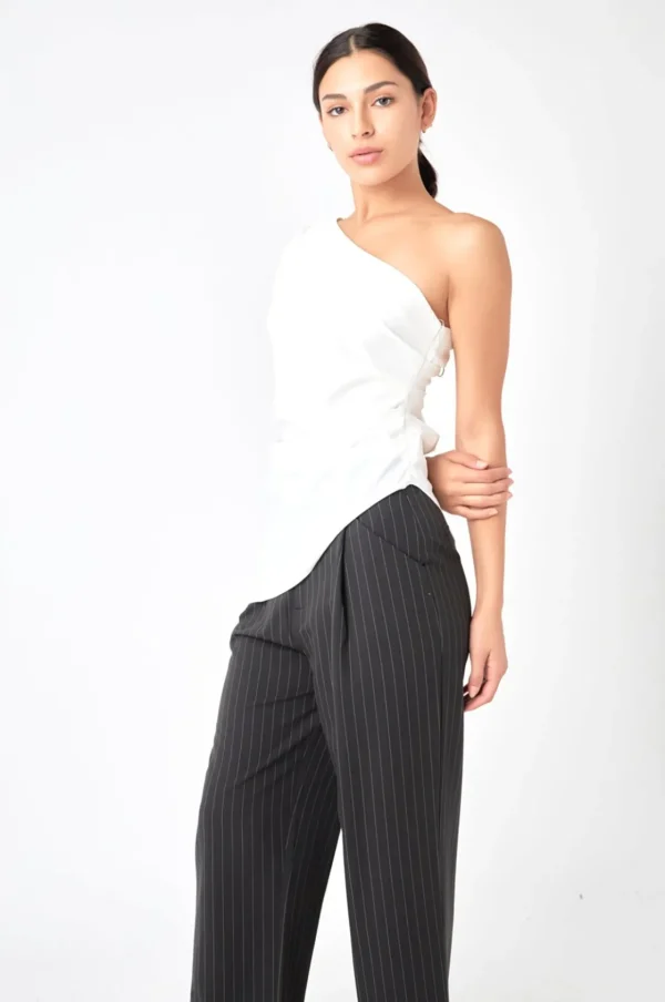GREY LAB Tops*- Asymmetric Ruched Top