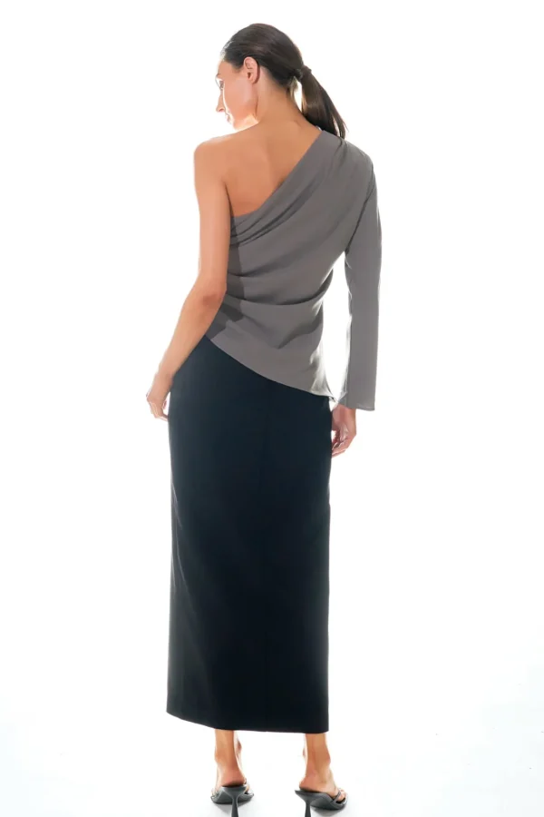 GREY LAB Tops*- Asymmetric Ruched Top
