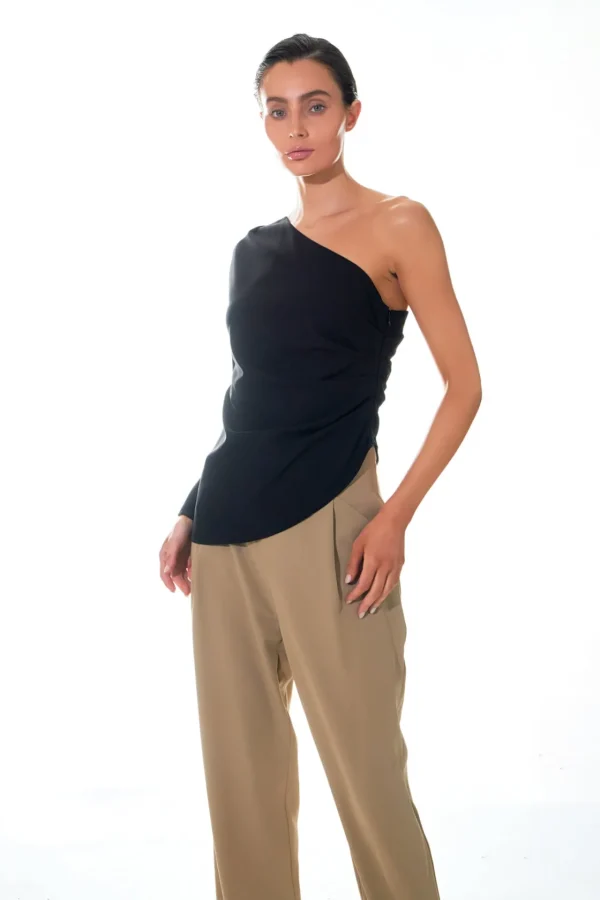 GREY LAB Tops*- Asymmetric Ruched Top