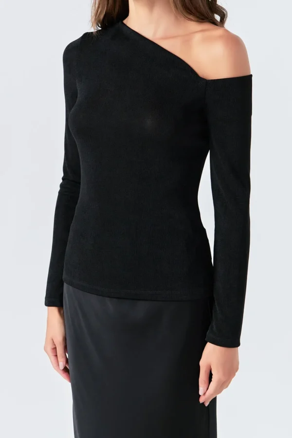GREY LAB Tops*- Asymmetric Shoulder Top