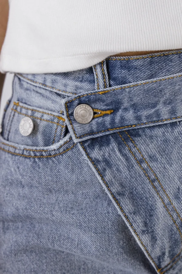 GREY LAB Denim | Tops*- Asymmetric Wrap Jeans - Final Sale DENIM