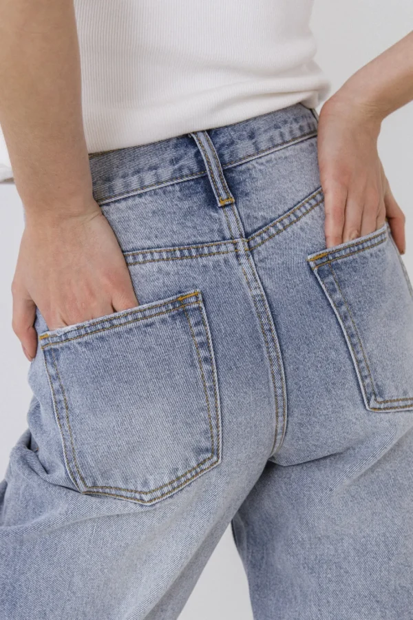 GREY LAB Denim | Tops*- Asymmetric Wrap Jeans - Final Sale DENIM