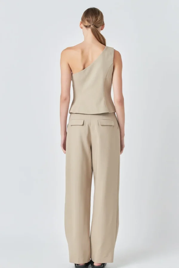 GREY LAB Matching Sets | Tops*- Asymmetrical One Shoulder Vest SAGE