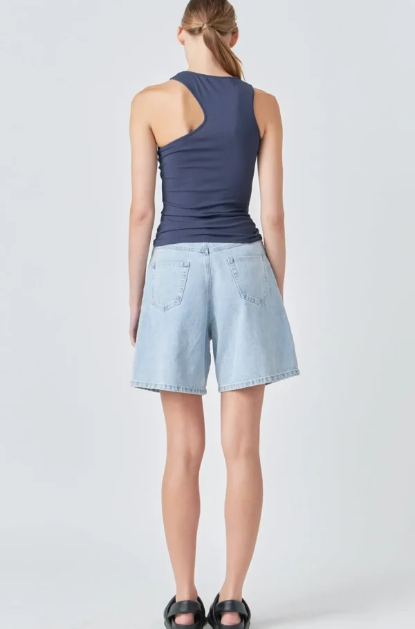 GREY LAB Tops*- Asymmetrical Ribbed Top