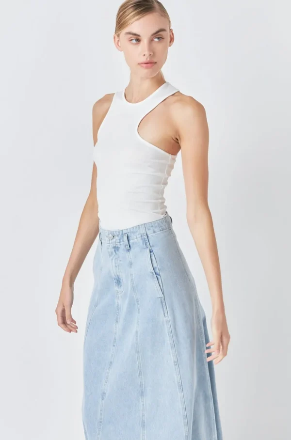 GREY LAB Tops*- Asymmetrical Ribbed Top