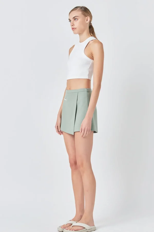 GREY LAB Matching Sets | Tops*- Asymmetrical Wrap Mini Skort