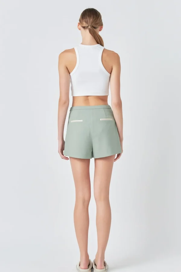 GREY LAB Matching Sets | Tops*- Asymmetrical Wrap Mini Skort