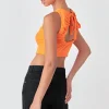 GREY LAB Tops*- Back Schrunchie Tank Top ORANGE