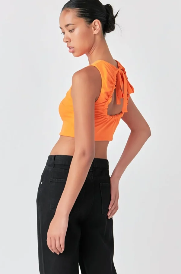 GREY LAB Tops*- Back Schrunchie Tank Top ORANGE