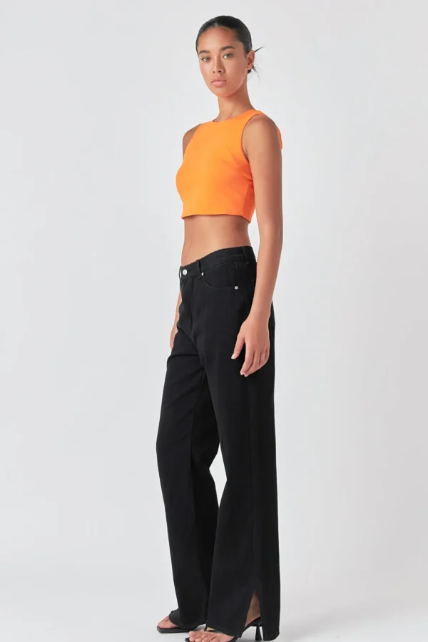 GREY LAB Tops*- Back Schrunchie Tank Top ORANGE