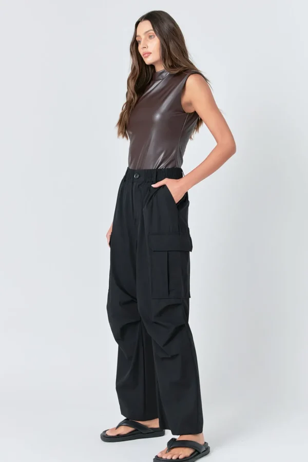 GREY LAB Pants | Tops*- Baggy Cargo Pants BLACK