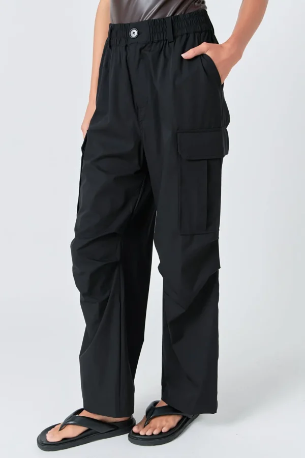 GREY LAB Pants | Tops*- Baggy Cargo Pants BLACK