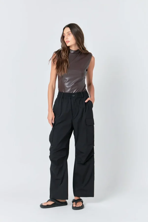 GREY LAB Pants | Tops*- Baggy Cargo Pants BLACK