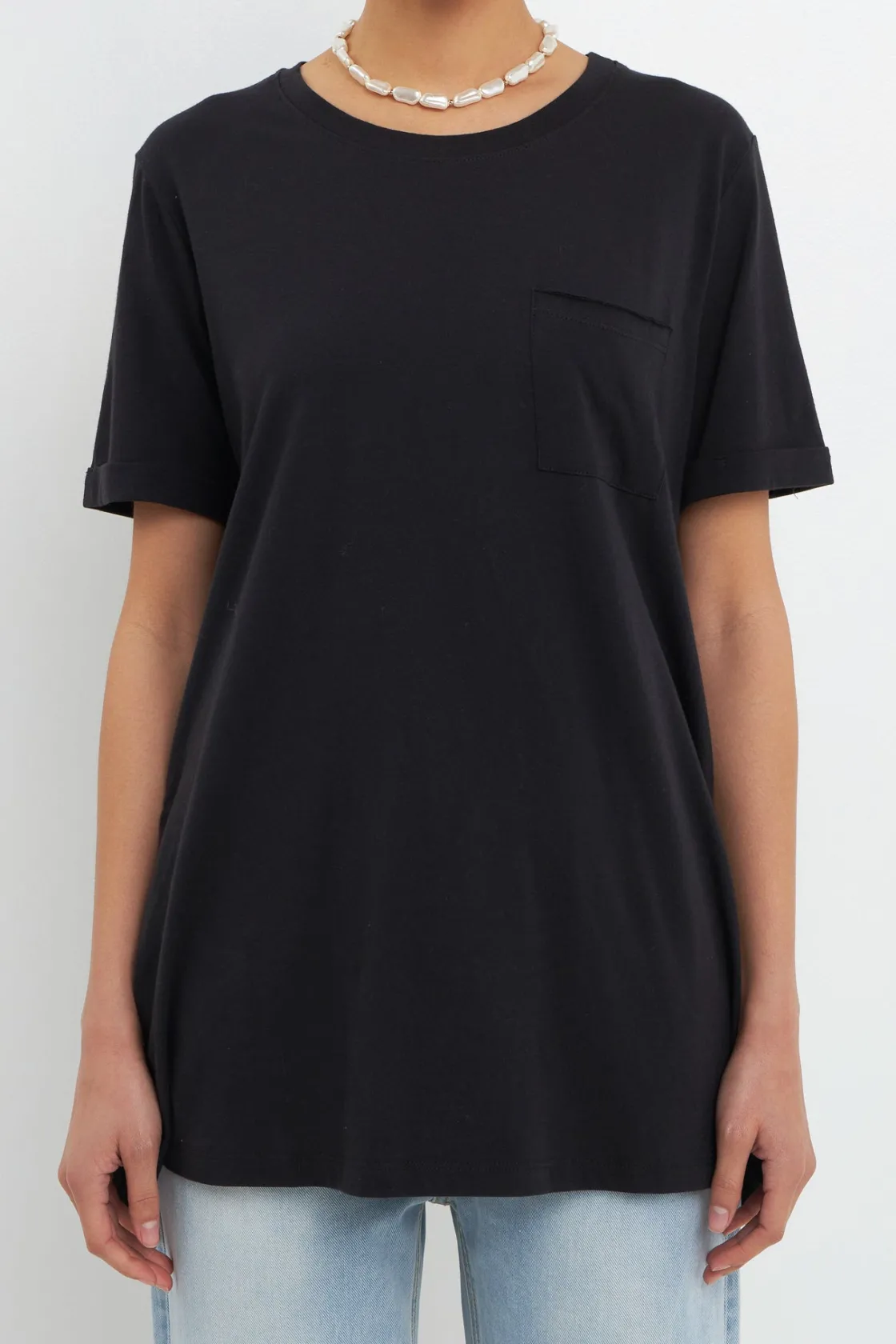 grey_lab__basic_long_tshi_1.webp GREY LAB Loungewear | Tops*- Basic Long T-Shirt BLACK