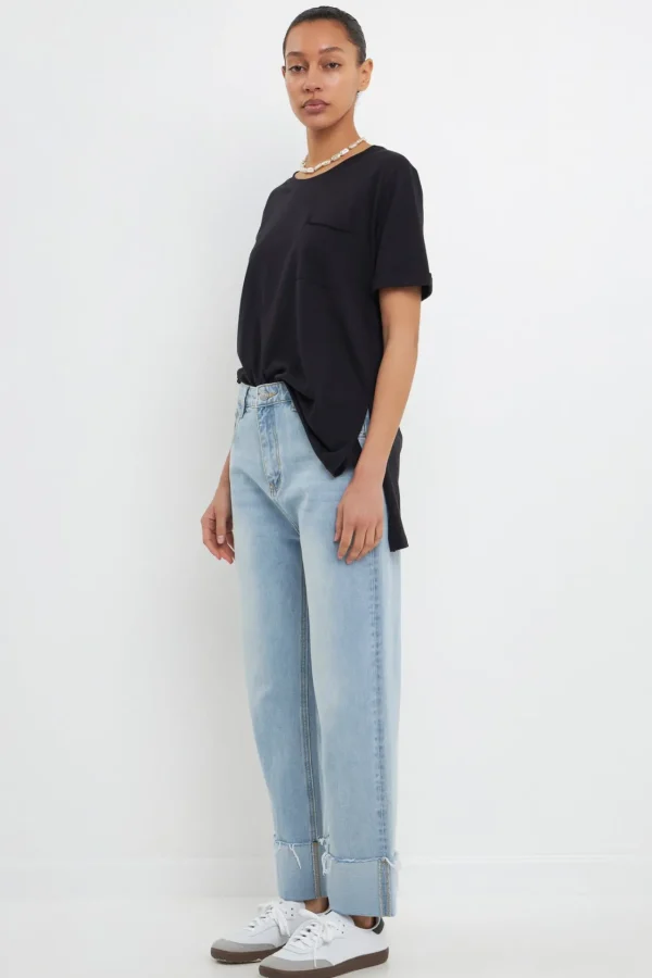GREY LAB Loungewear | Tops*- Basic Long T-Shirt BLACK