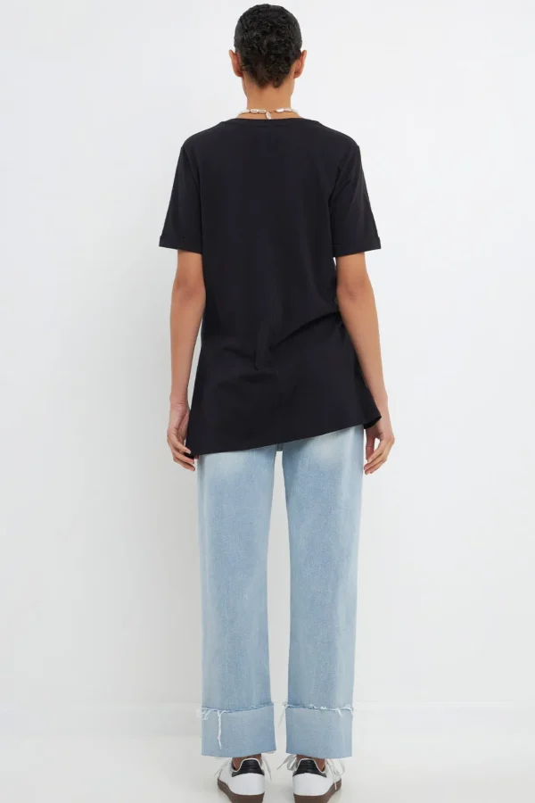 GREY LAB Loungewear | Tops*- Basic Long T-Shirt BLACK