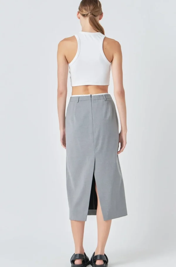 GREY LAB Matching Sets | Skirts*- Boxer Waist Maxi Skirt GREY