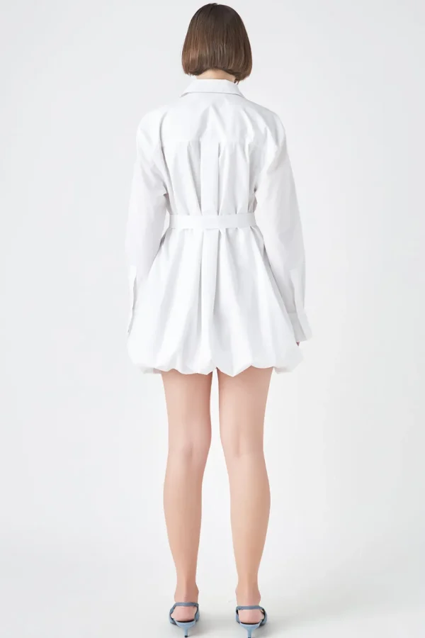 GREY LAB Tops*- Bubble Shirt Dress WHITE