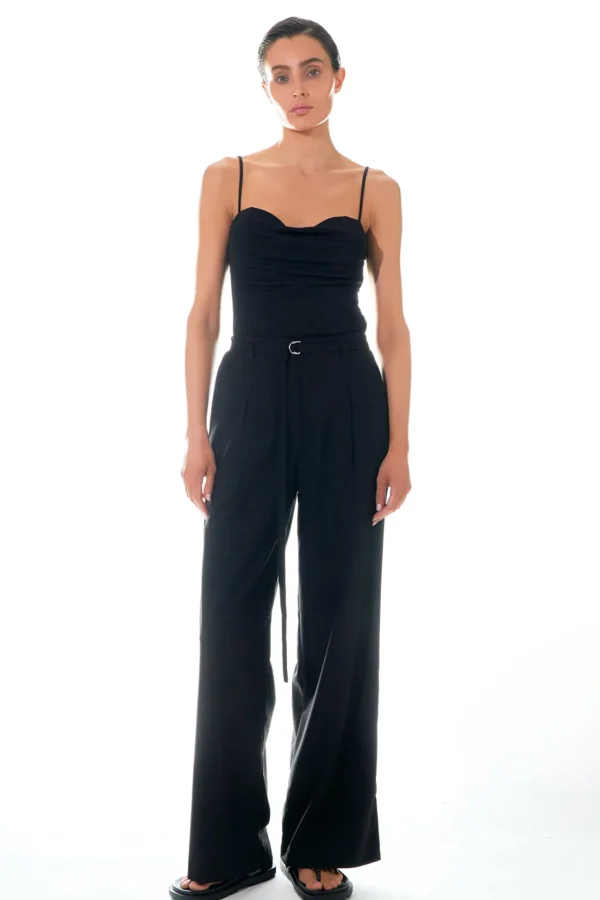 GREY LAB Tops*- Bust Draped Bodysuit BLACK