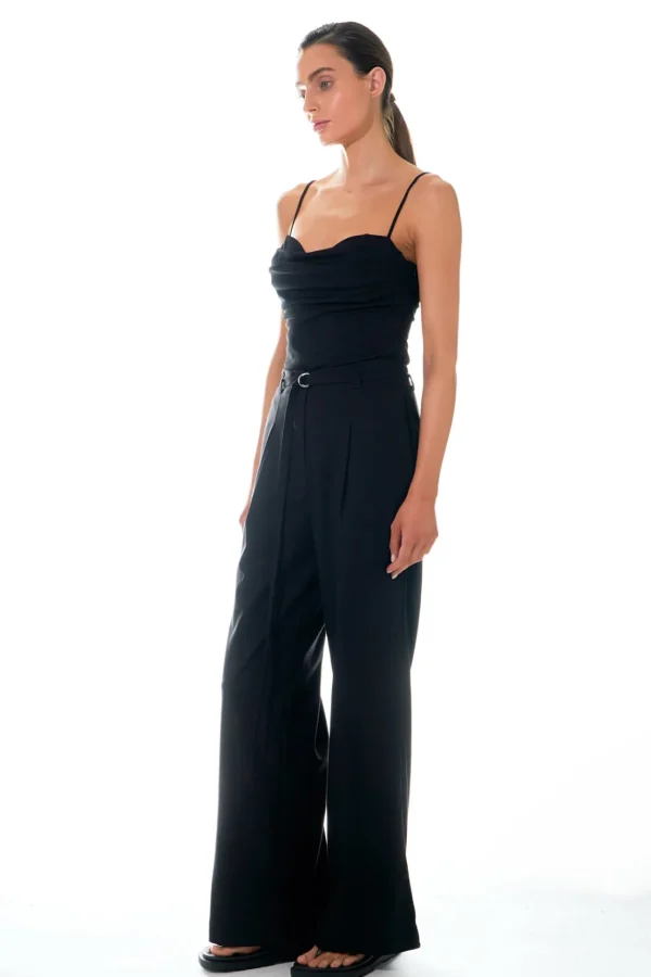 GREY LAB Tops*- Bust Draped Bodysuit BLACK