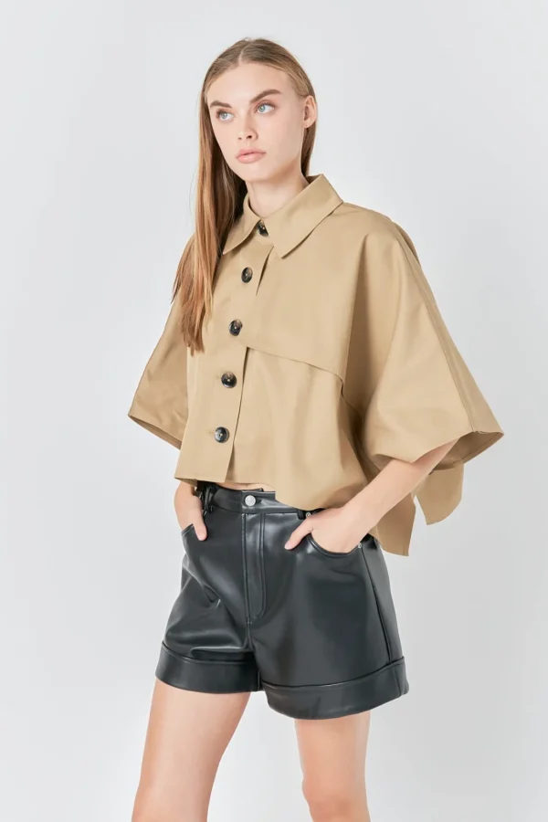 GREY LAB Tops*- Button Up Top BEIGE
