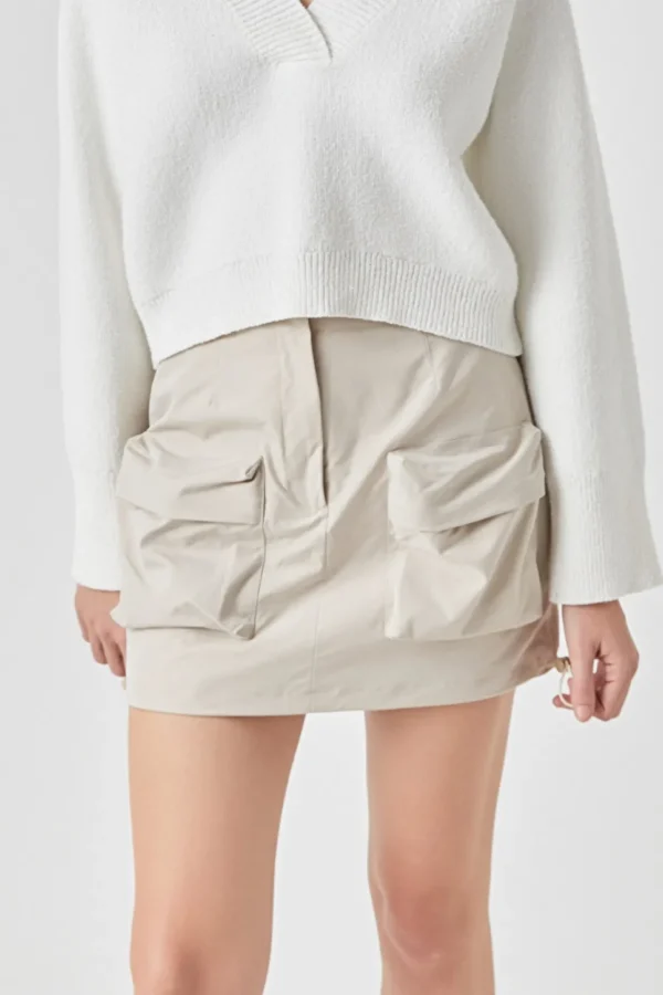 GREY LAB Skirts | Tops*- Cargo Mini Skirt BEIGE