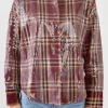GREY LAB Shirts & Blouses | Tops*- Check Patterned Sequin Shirt PURPLE