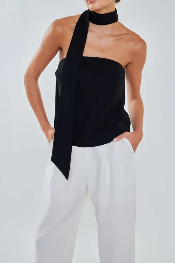 GREY LAB Tops*- Choker Tie Top