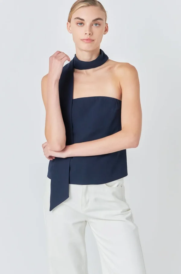 GREY LAB Tops*- Choker Tie Top