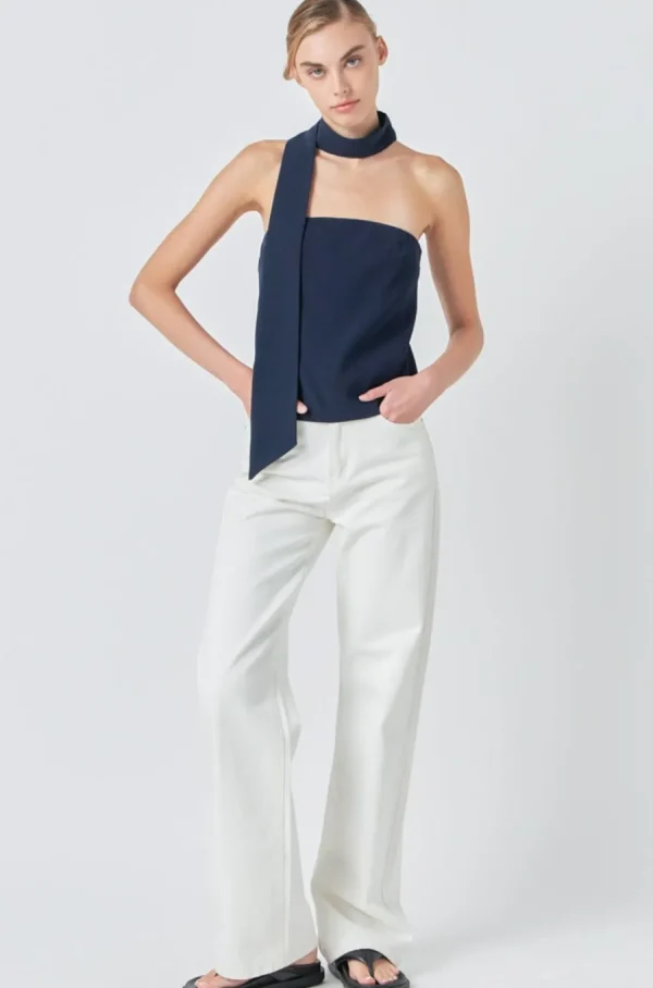 GREY LAB Tops*- Choker Tie Top