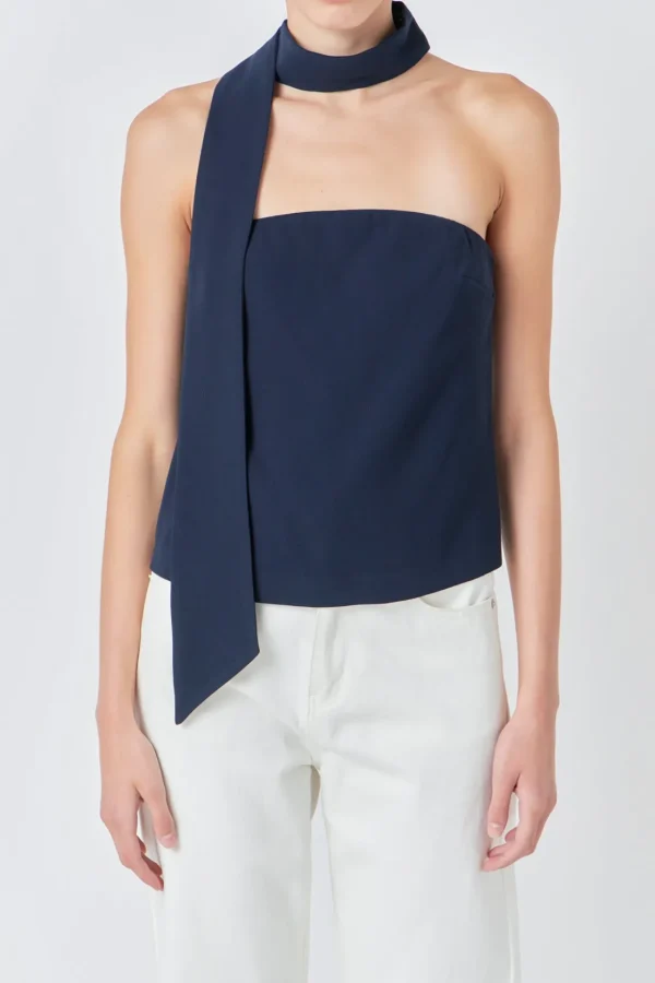 GREY LAB Tops*- Choker Tie Top