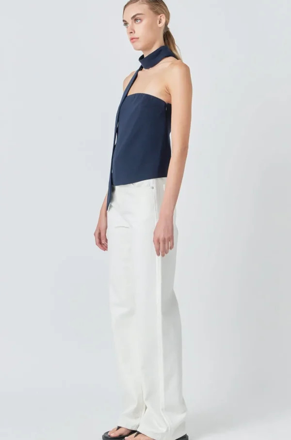 GREY LAB Tops*- Choker Tie Top