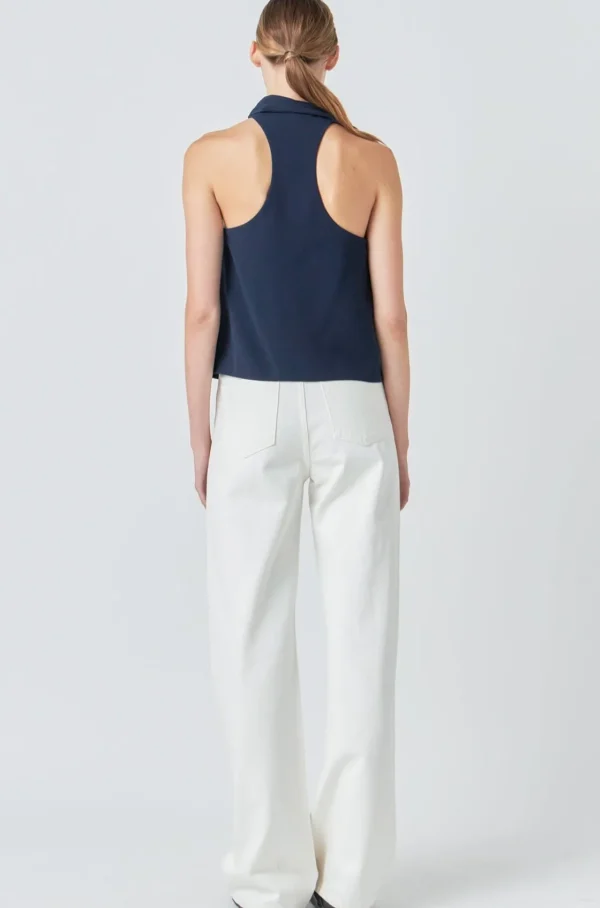 GREY LAB Tops*- Choker Tie Top